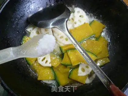Make Lotus fired the Japanese pumpkin step 8
