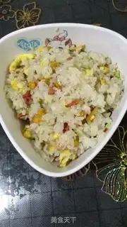 Make Sweet egg fried rice step 4
