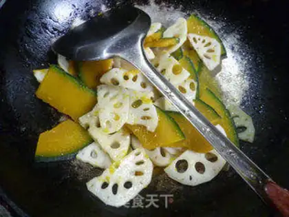 Make Lotus fired the Japanese pumpkin step 10
