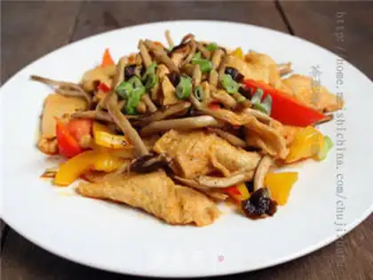 Make Fresh mushrooms, tofu step 7