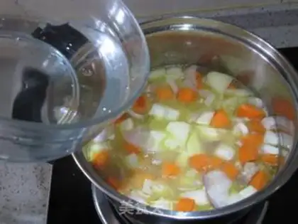 Make Japanese curry and pork chops step 6
