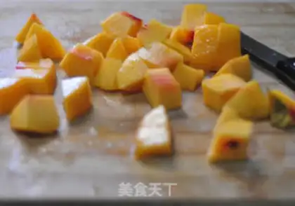 Make Peach rice tower step 6
