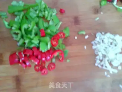 Make Fish, pork and eggplant step 1