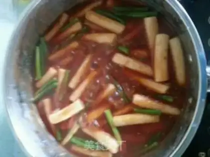 Make Hot fried rice cake step 8