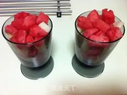 Make The fruit coconut similiau step 4
