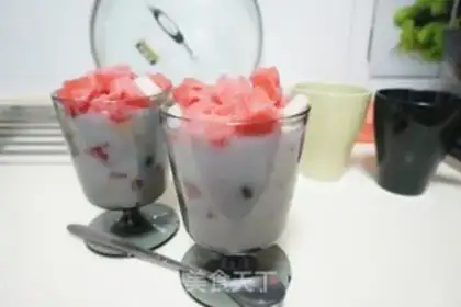 Make The fruit coconut similiau step 5