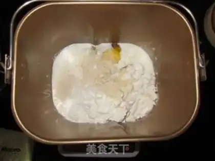 Make Peach rose bread step 1