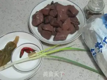 Make Sour duck blood fan soup step 0