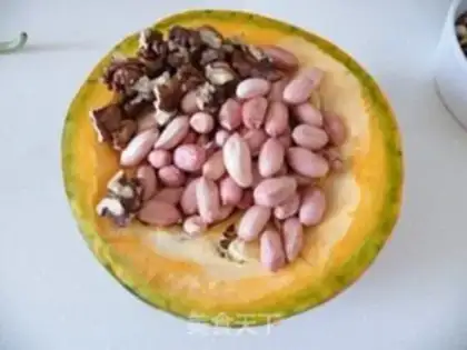Make Pumpkin peanut porridge step 0