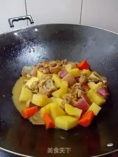 Make Home curry chicken leg step 9