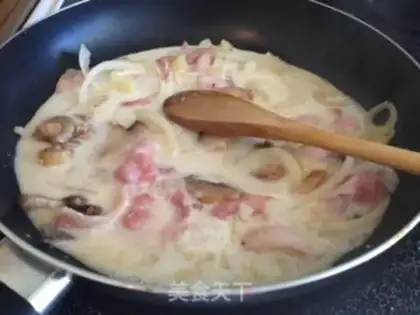 Make Butter bacon pasta step 4