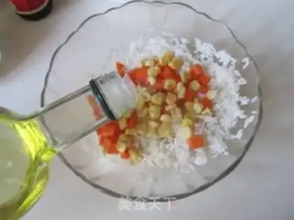 Make Haffle rice chicken step 1