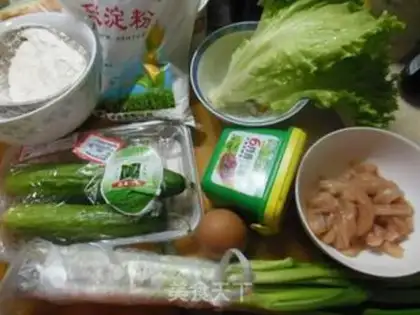 Make Old Beijing chicken roll step 0
