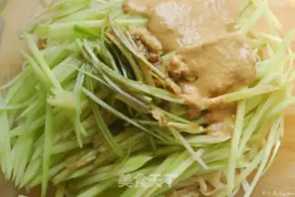 Make Sesame sauce with golden needle mushrooms step 10