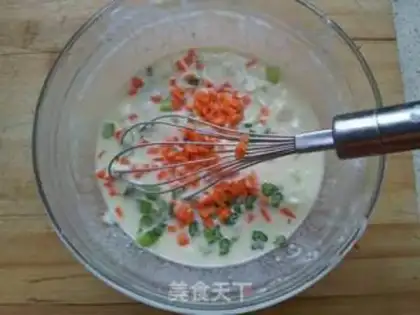 Make Vegetable egg pancakes step 2