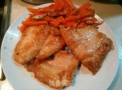 Make Red roast fish and carrots step 5