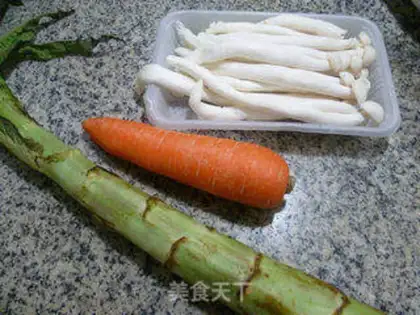 Make Seafood mushrooms with silk step 0