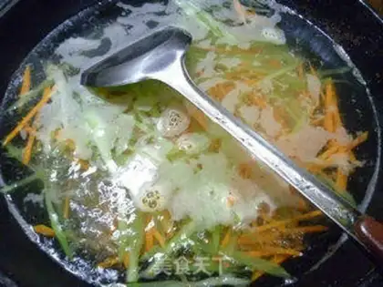 Make Seafood mushrooms with silk step 9