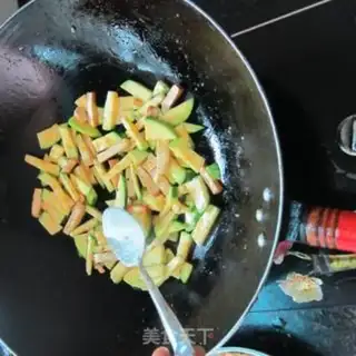 Make Pumpkin fried tofu step 2