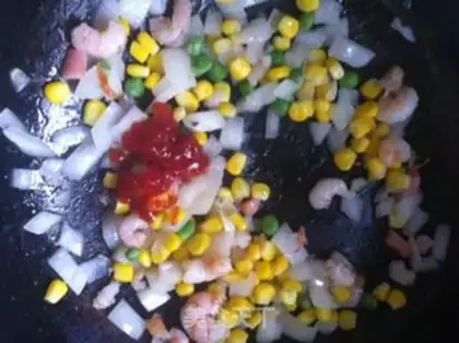 Make Corn shrimp pasta step 9