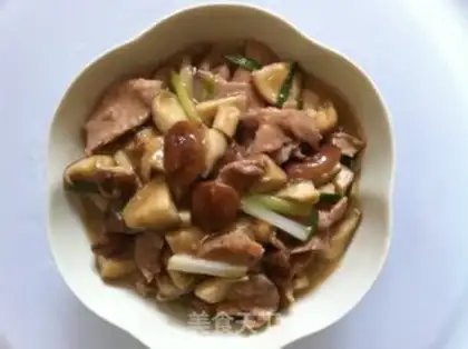 Make Fresh mushroom fried meat step 6