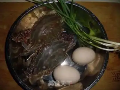 Make Curry eggs and crabs step 0