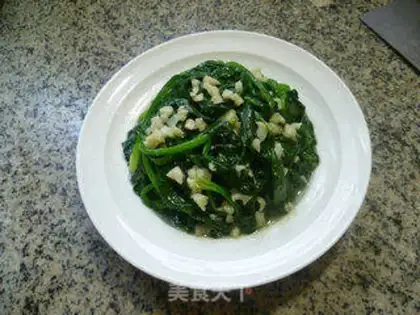 Make Garlic spinach step 7