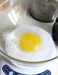 Make Black and white sesame souffle step 2