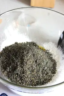 Make Black and white sesame souffle step 4