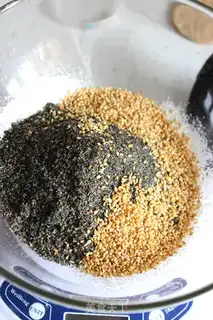 Make Black and white sesame souffle step 5