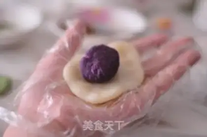 Make mahjong potato ice cream mooncake step 9
