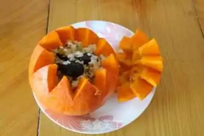 Make Pumpkin rice step 2
