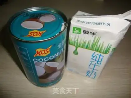 Make Cucumber snow and coconut milk step 4
