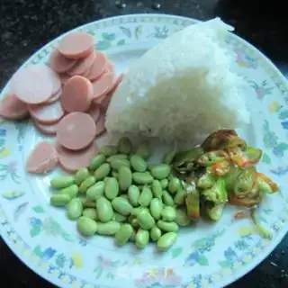 Make Meat and sausage fried rice step 0