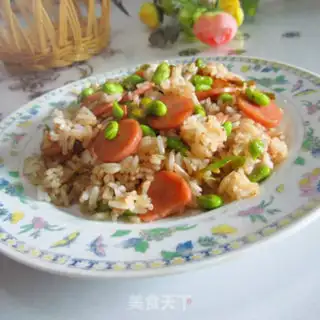 Make Meat and sausage fried rice step 6