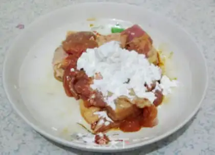 Make A melon chicken ball step 1
