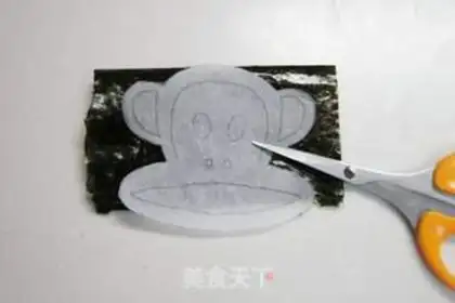 Make The big mouth monkey on rice step 5