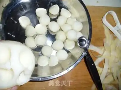 Make Pear shrimp balls step 6