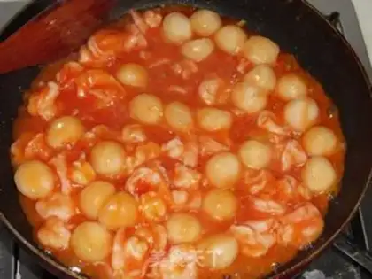 Make Pear shrimp balls step 11