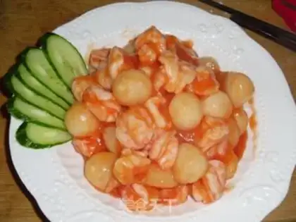 Make Pear shrimp balls step 12