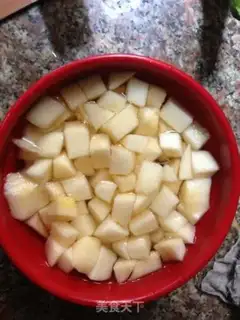 Make Peach apple pie step 1
