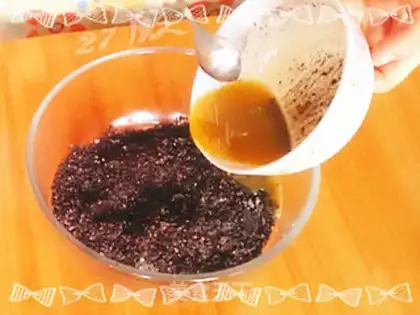 Make Brownie cheesecake step 4