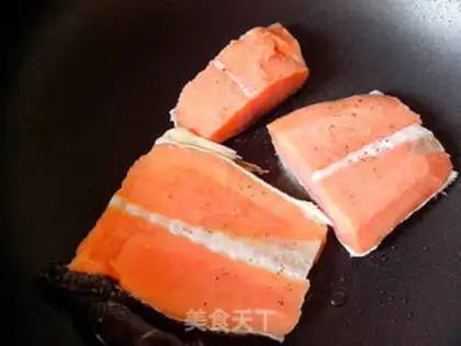 Make Twin mushroom salmon step 14