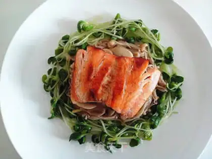 Make Twin mushroom salmon step 17