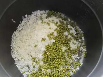 Make Green bean congee step 2