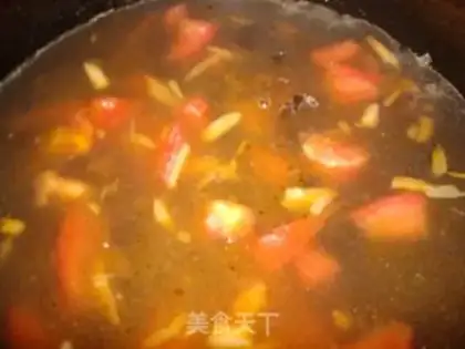 Make Flower tomato egg soup step 9