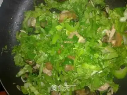 Make Shrimp rice mustard rice step 11