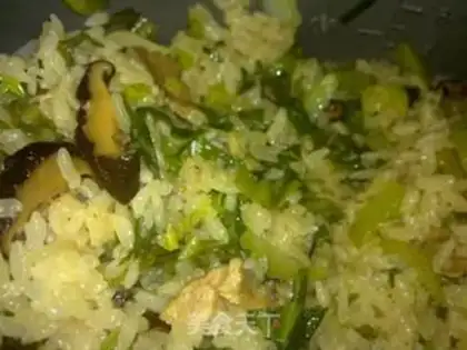 Make Shrimp rice mustard rice step 14