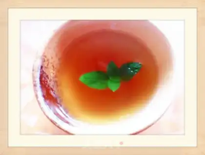 Make Honey mint tea step 5