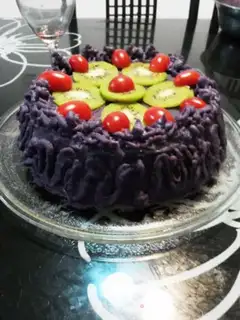 Make Purple mousse birthday cake step 8